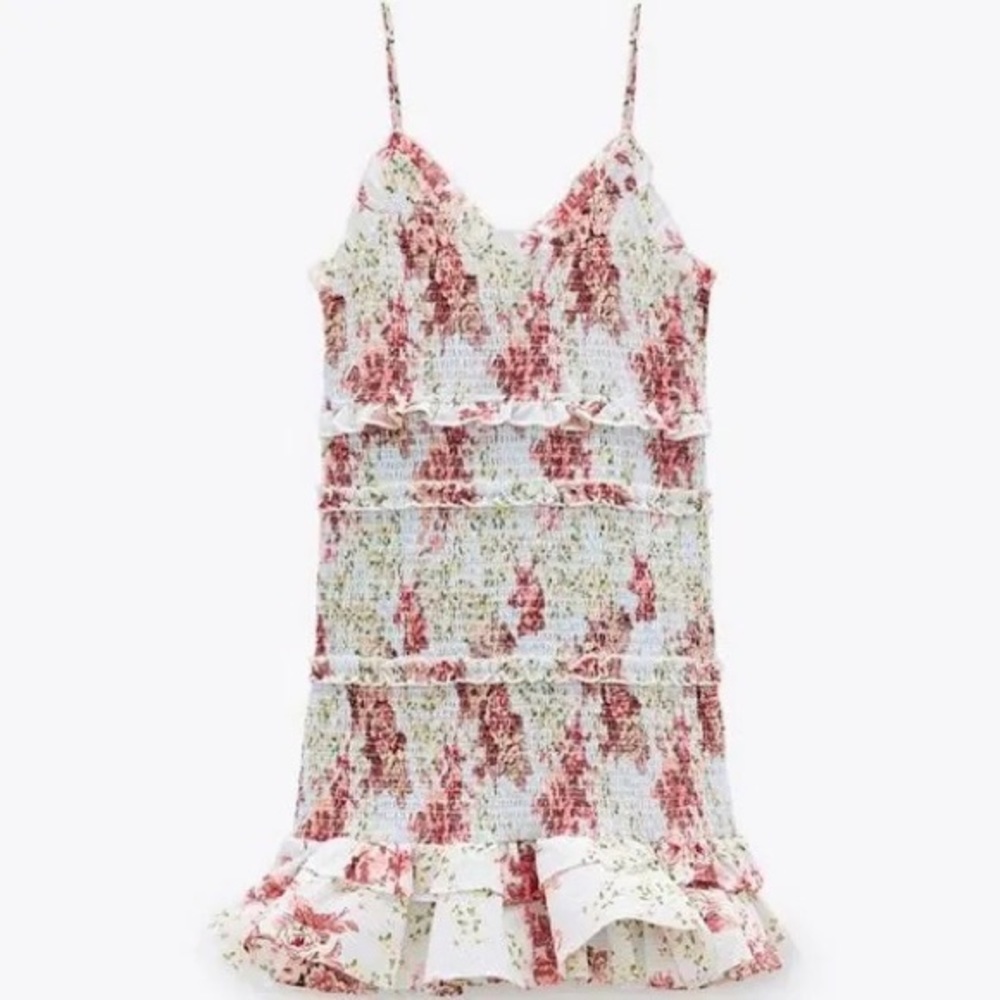 Zara Smocked Mini Dress